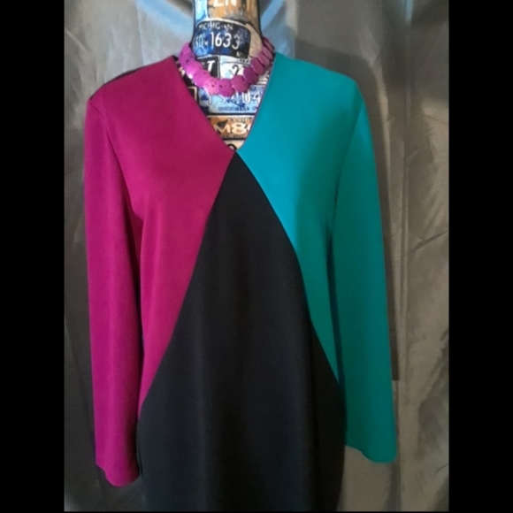 Color Block Vintage Dress - Picture 3 of 6